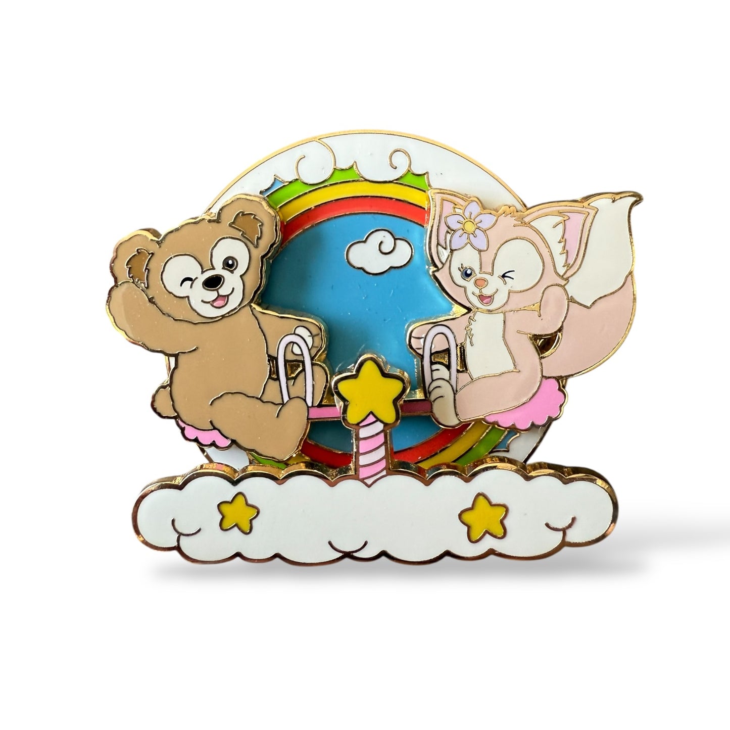 SDR Pin Trading Fun Day 2024 Characters Playing Cute Duffy and LinaBell On Seesaw Pin