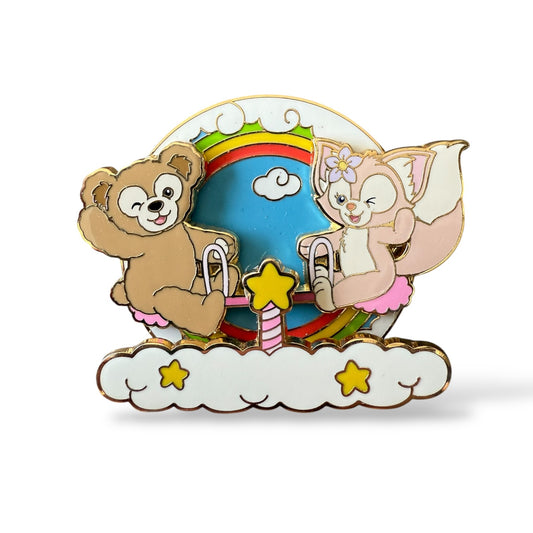 SDR Pin Trading Fun Day 2024 Characters Playing Cute Duffy and LinaBell On Seesaw Pin