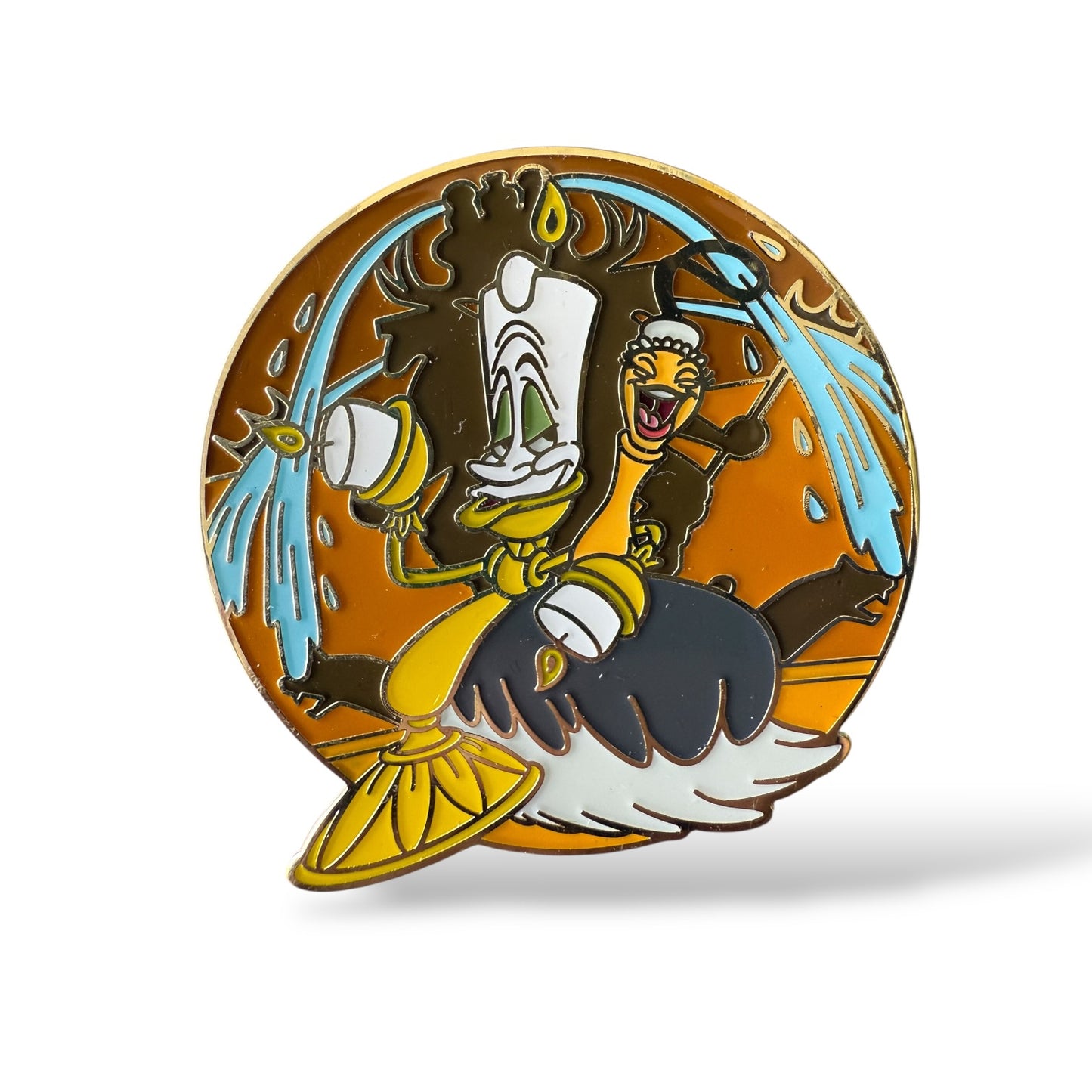 Loungefly Lumiere and Feather Duster Beauty and the Beast Pin