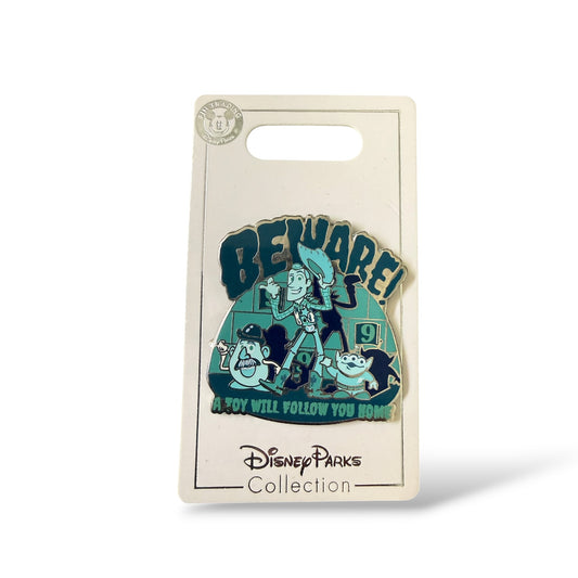 Disney Parks Toy Story Beware! A Toy Will Follow You Home Pin