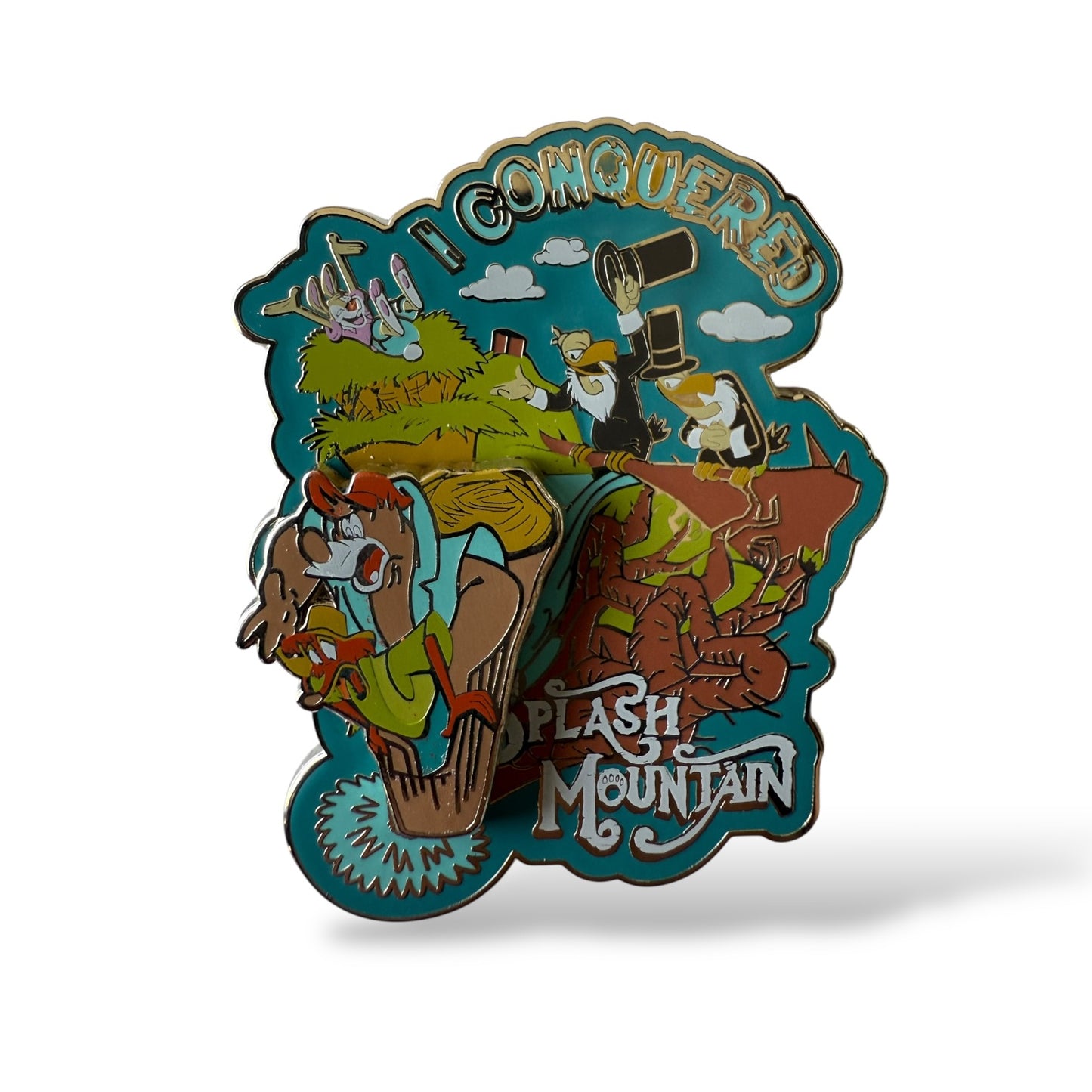 Disney Parks I Conquered Splash Mountain Pin