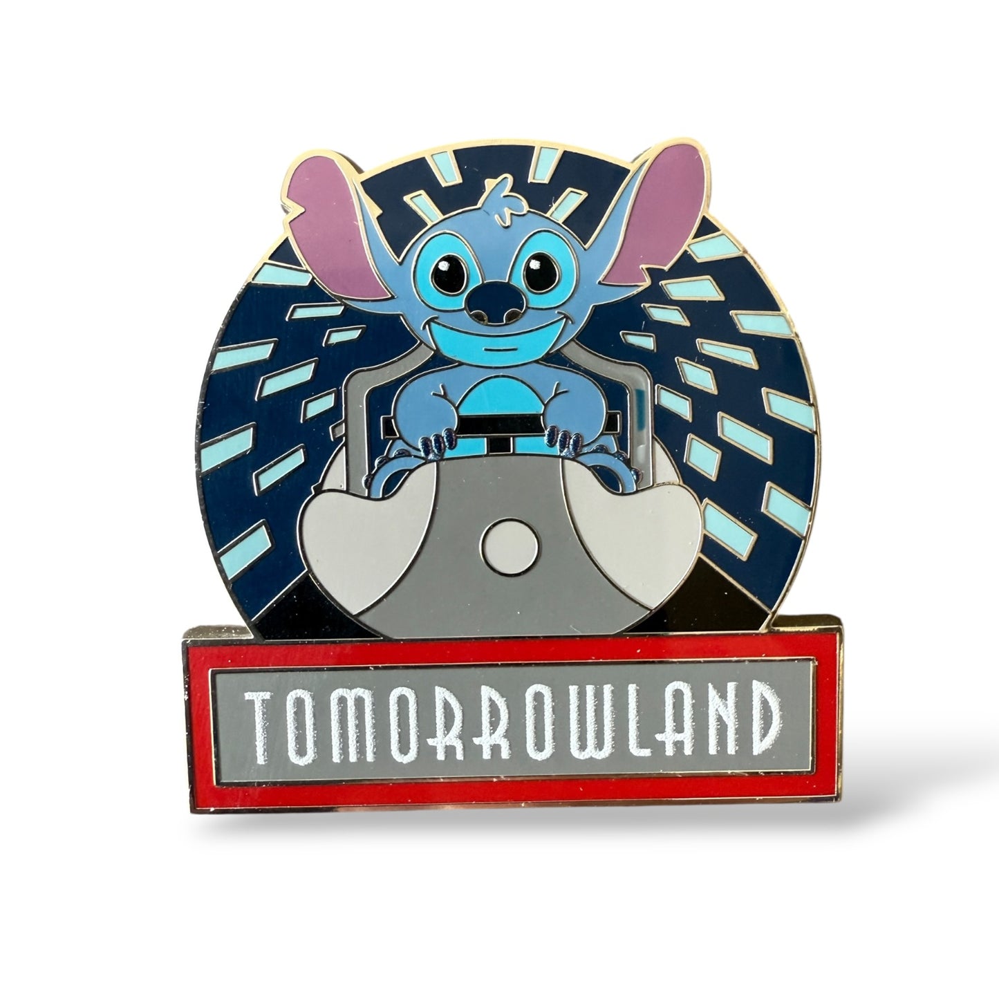 WDW Magic Kingdom Lands Booster Stitch Tomorrowland Pin