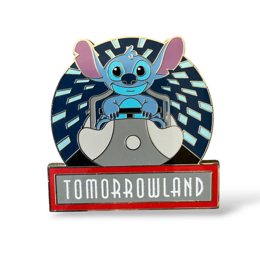WDW Magic Kingdom Lands Booster Stitch Tomorrowland Pin
