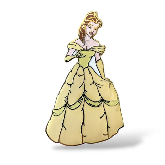 Disney Parks Core Character Belle Standing in Yellow Gown Pin