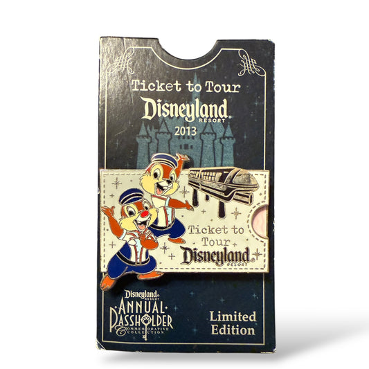 DLR Annual Passholder Tour the Lore Chip n' Dale with Monorail Ticket Pin