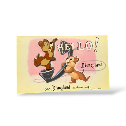 DLR Dateline: Disneyland 1955 Art Corner Postcard Dale Hello Pin
