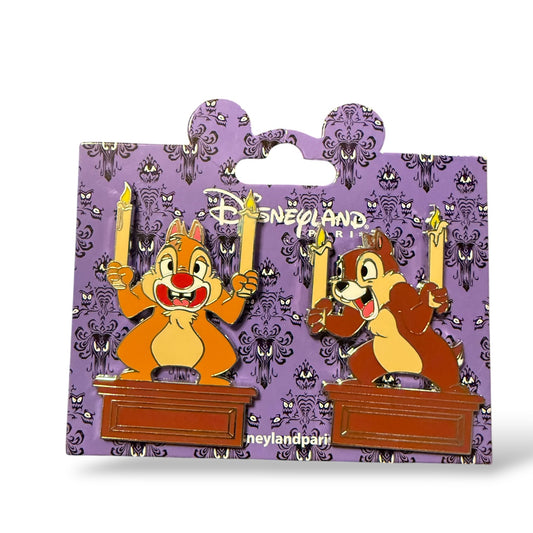 DLRP Chip n' Dale Haunted Mansion Gargoyle Pin Set