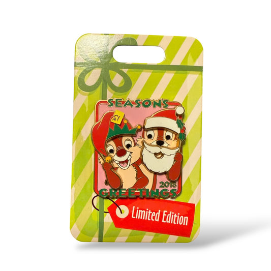 Disney Parks Seasons Greetings Christmas 2018 Chip n' Dale Pin