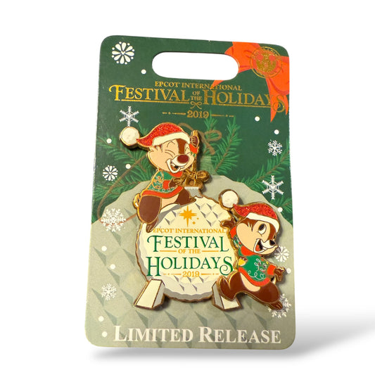 WDW Epcot Festival of the Holidays 2019 Chip n' Dale Pin
