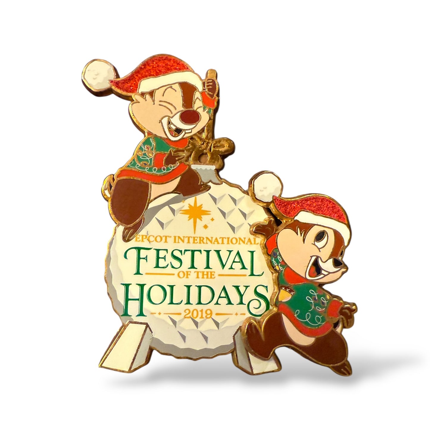WDW Epcot Festival of the Holidays 2019 Chip n' Dale Pin