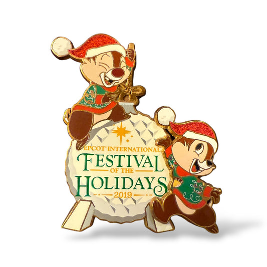 WDW Epcot Festival of the Holidays 2019 Chip n' Dale Pin