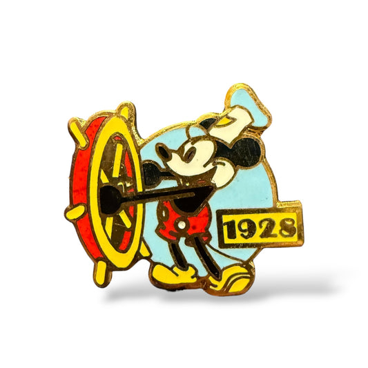 Disney Parks Mickey Mouse Roles Steamboat Willie 1928 Pin