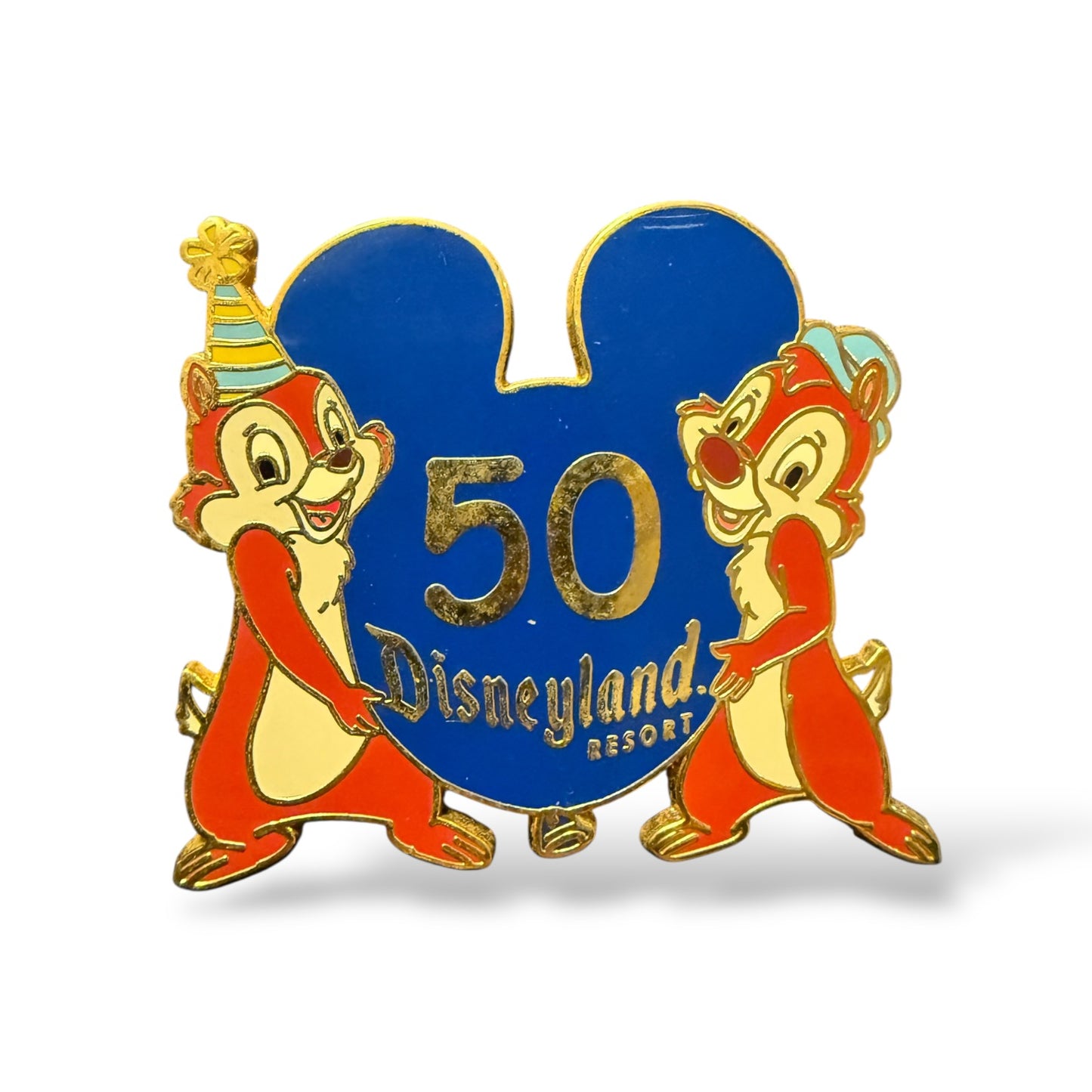 Disney Parks Walt Disney Travel Company Get Away Today Chip n' Dale Disneyland 50th Anniversary Balloon Pin