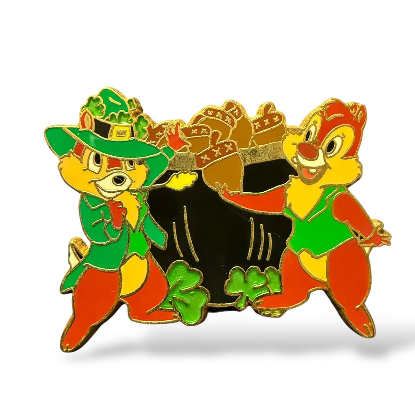 Disney Shopping St. Patrick's Day Chip n' Dale Pin