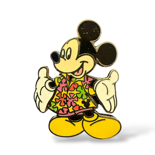 Cast Lanyard Aloha Shirts Mickey Hidden Mickey Pin