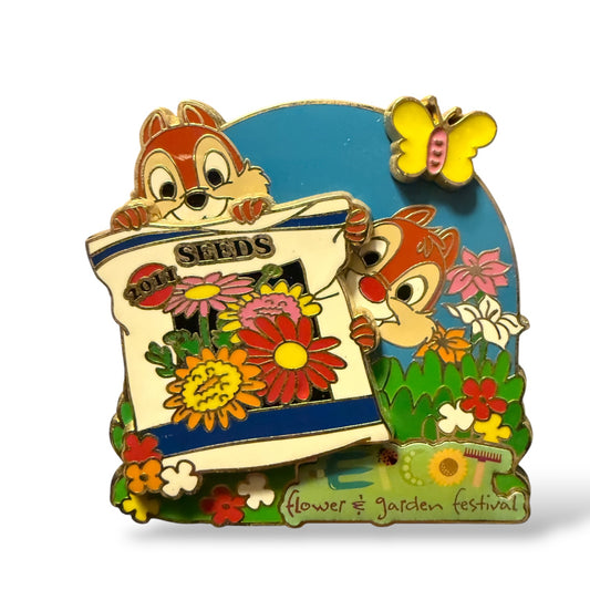 WDW 2011 Flower and Garden Festival Chip n' Dale Pin
