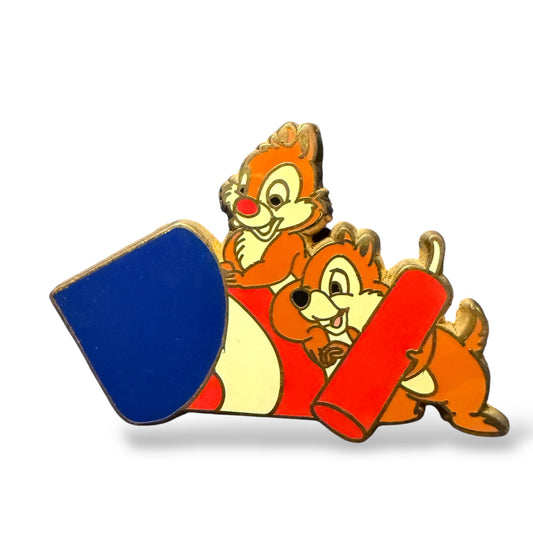 Disney Parks Americana Deluxe Pin Trading Chip n' Dale Fireworks Pin