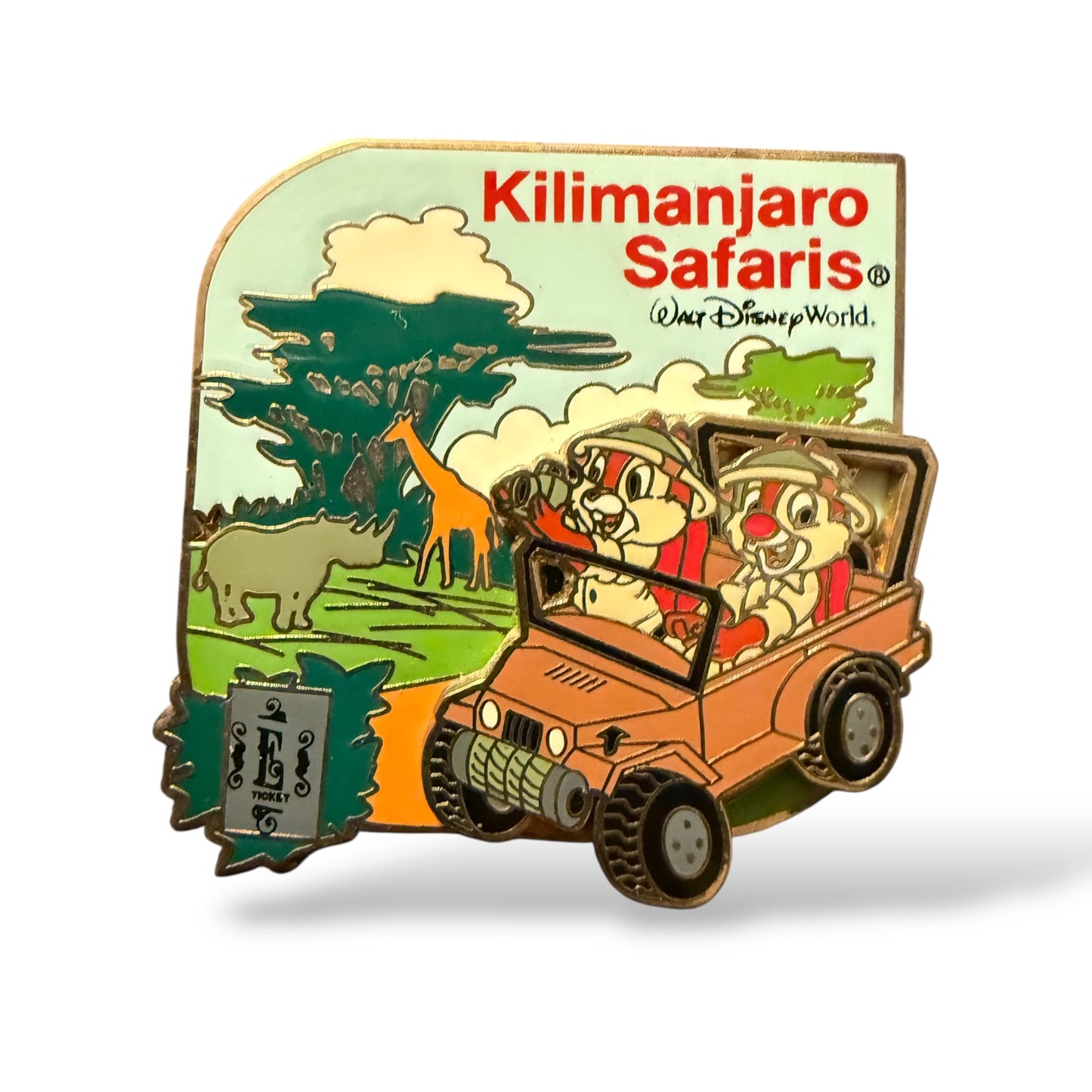 WDW E-Ticket Attractions Chip n' Dale Kilimanjaro Safari Pin
