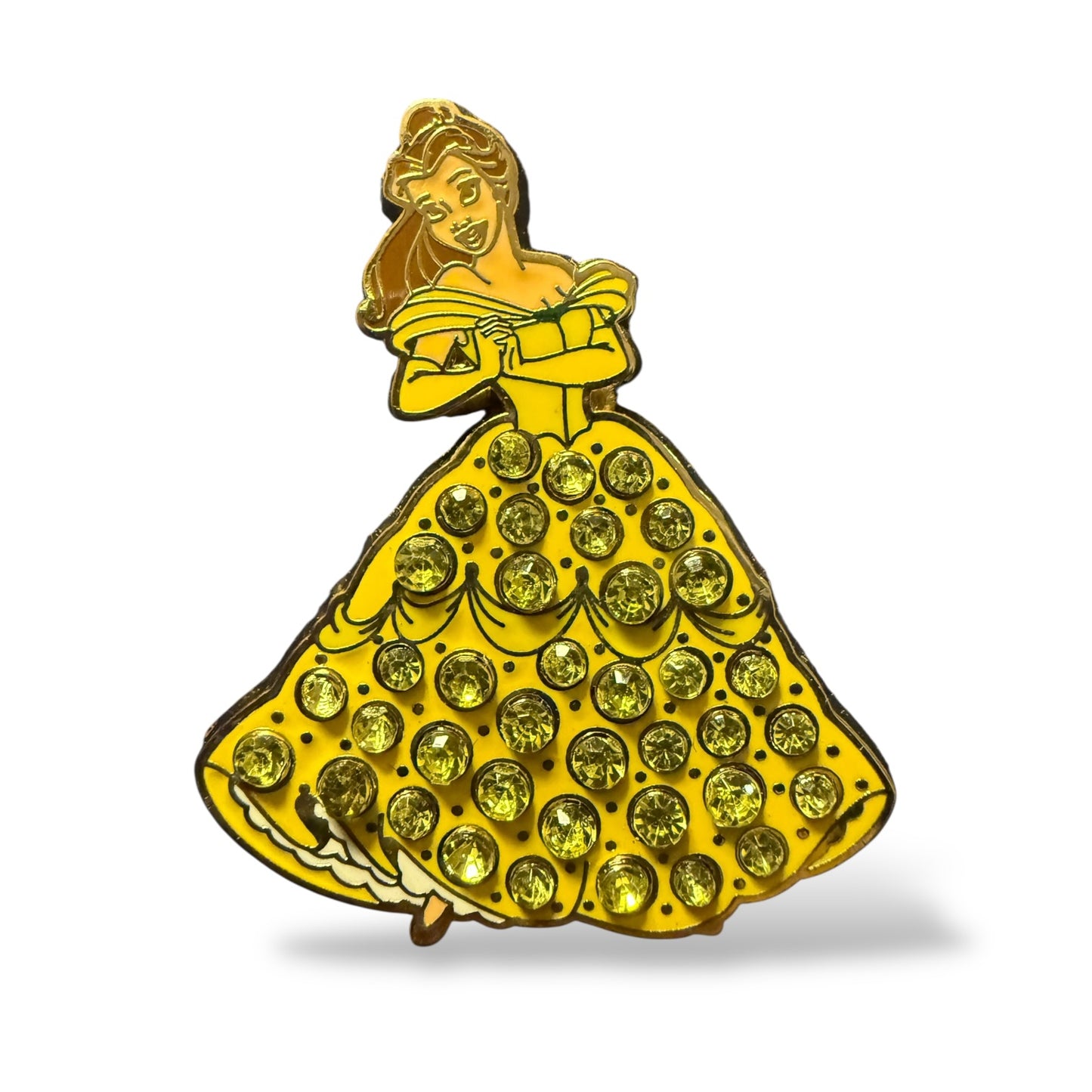 Disney Parks Jeweled Dress Belle Pin