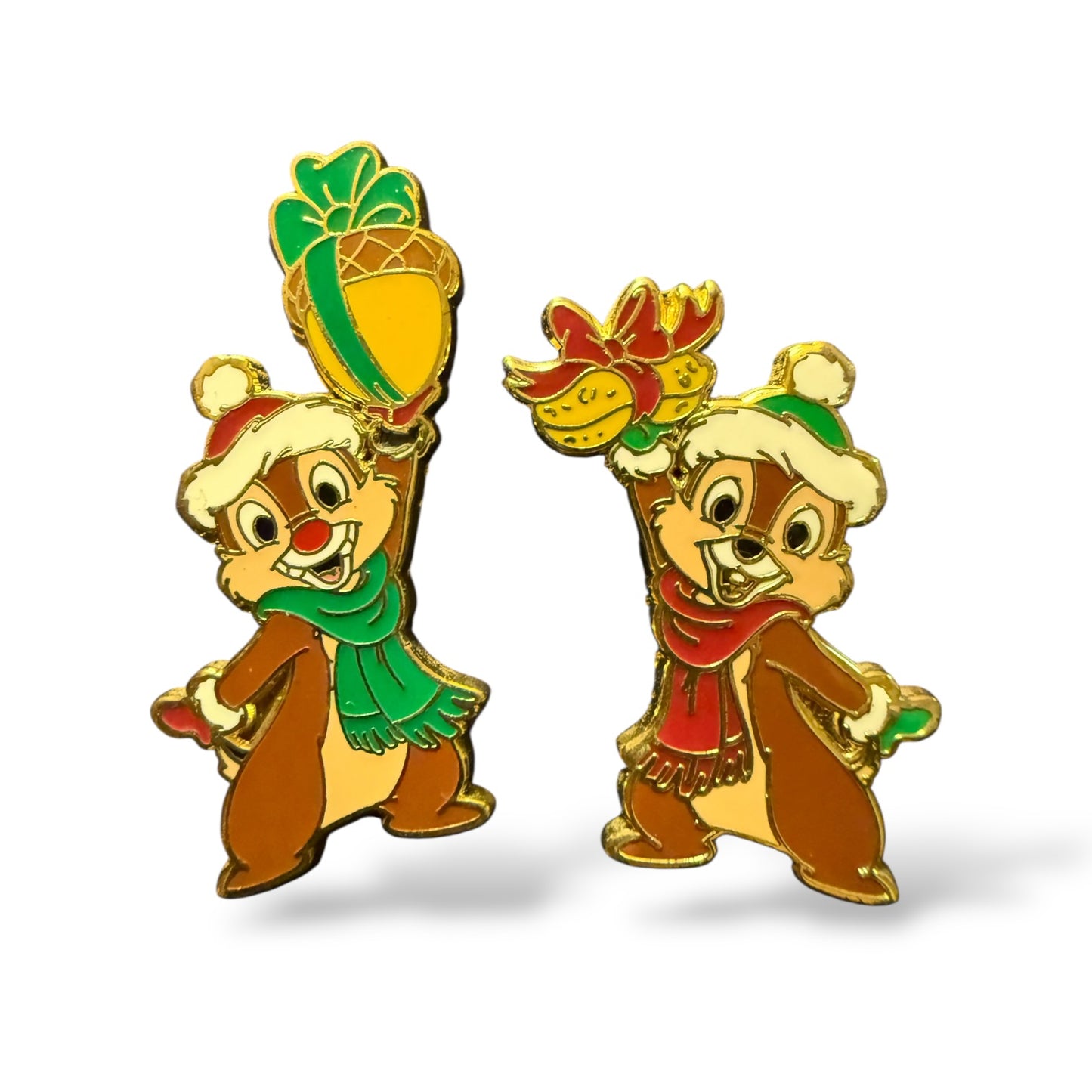 Disney Parks Chip n' Dale Christmas Pin Set
