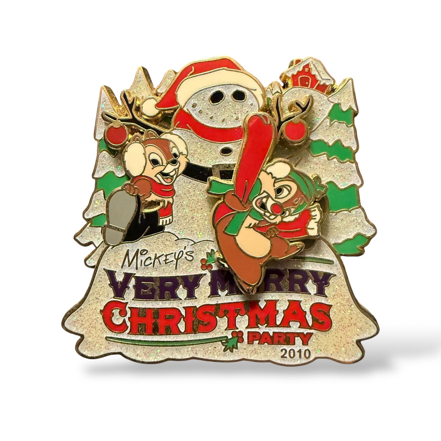 WDW Mickey's Very Merry Christmas Party 2010 Chip n' Dale Pin