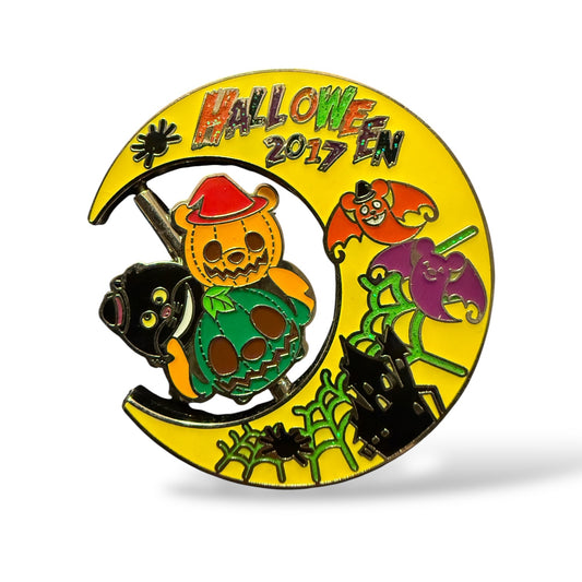 HKDL Halloween 2017 Pooh, Cheshire Cat, and Stitch Glow in the Dark Spinner Pin