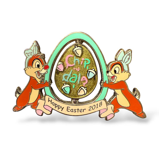 WDW Easter 2018 Chip n' Dale Spinner Pin