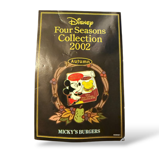 JDS Four Seasons Collection 2002 Mickey Mouse and Hamburger Autumn Pin