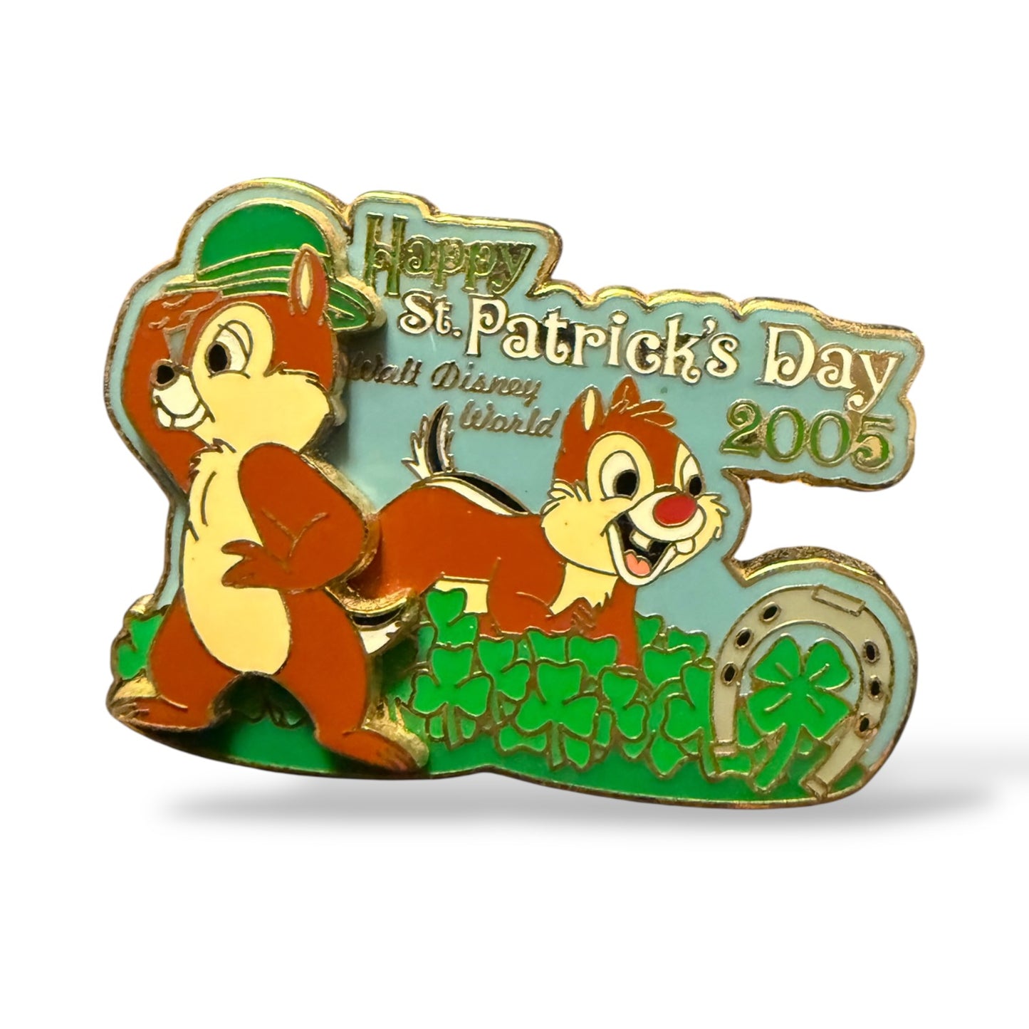 WDW St. Patrick's Day 2005 Chip n' Dale Pin