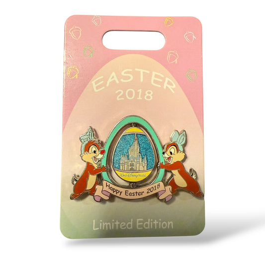WDW Easter 2018 Chip n' Dale Spinner Pin