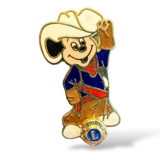 DLR Lions Club Mickey Dressed as a Cowboy Pin
