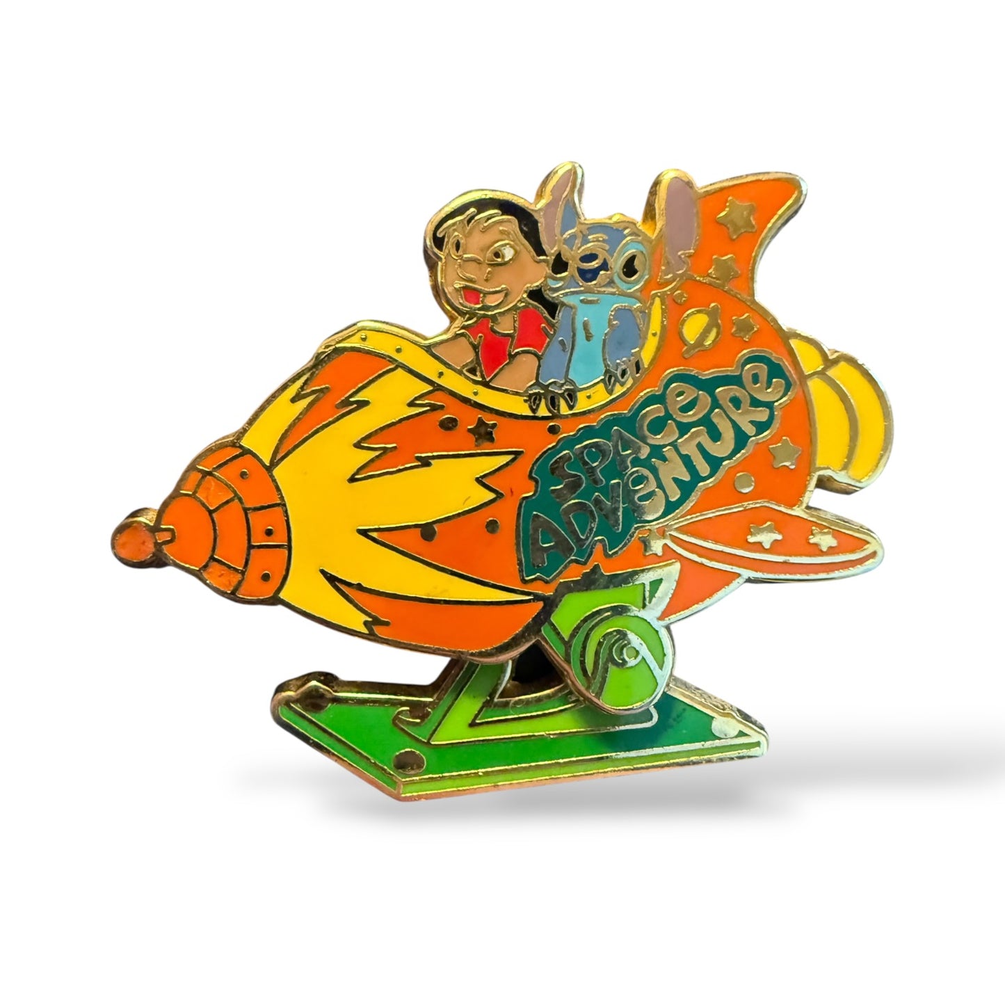 Disney Parks Space Adventure Rocket Movement Lilo & Stitch Pin