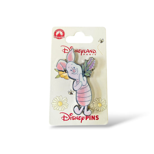 DLRP Winnie the Pooh Watercolor Piglet Holding Lavender Pin