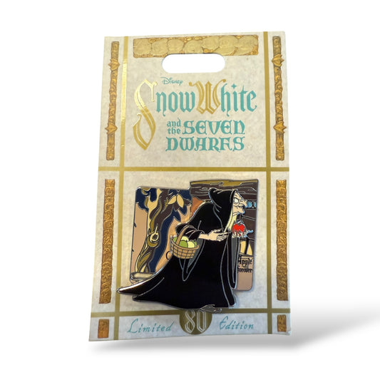 Disney Parks Snow White and The Seven Dwarfs 80th Anniversary The Evil Hag Slider Pin