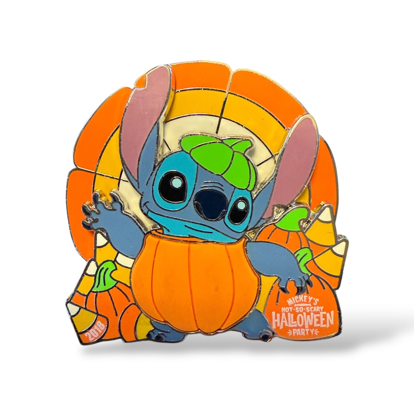 WDW Mickey's Not So Scary Halloween Party 2018 Stitch as Pumpkin Spinner Pin
