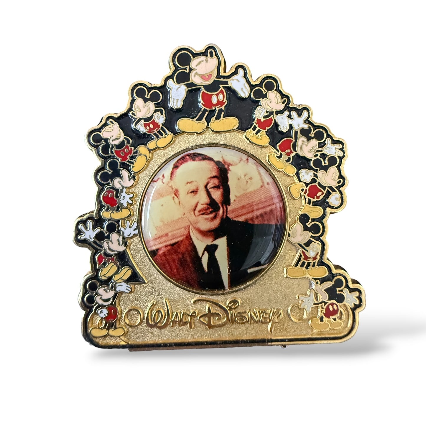 WDW Christmastime in the City 2001 Walt Disney and Mickey Walt's 100th Birthday Pin