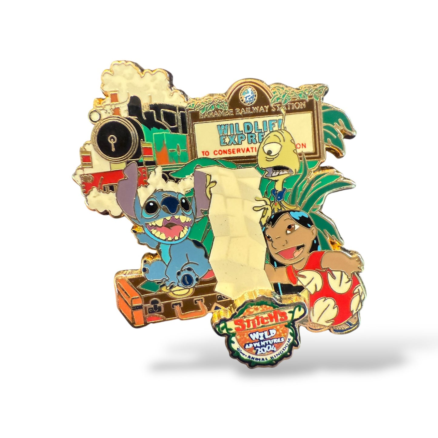 WDW Stitch's Wild Adventures Wildlife Express Train Pin