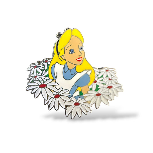 Disney Parks Alice in Wonderland Daisy Wreath Pin
