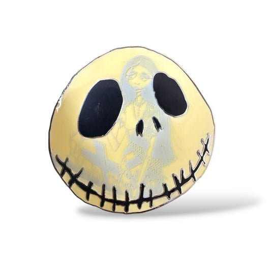 Disney Parks Nightmare Before Christmas Jack Skellington Face With Sally Glow Pin