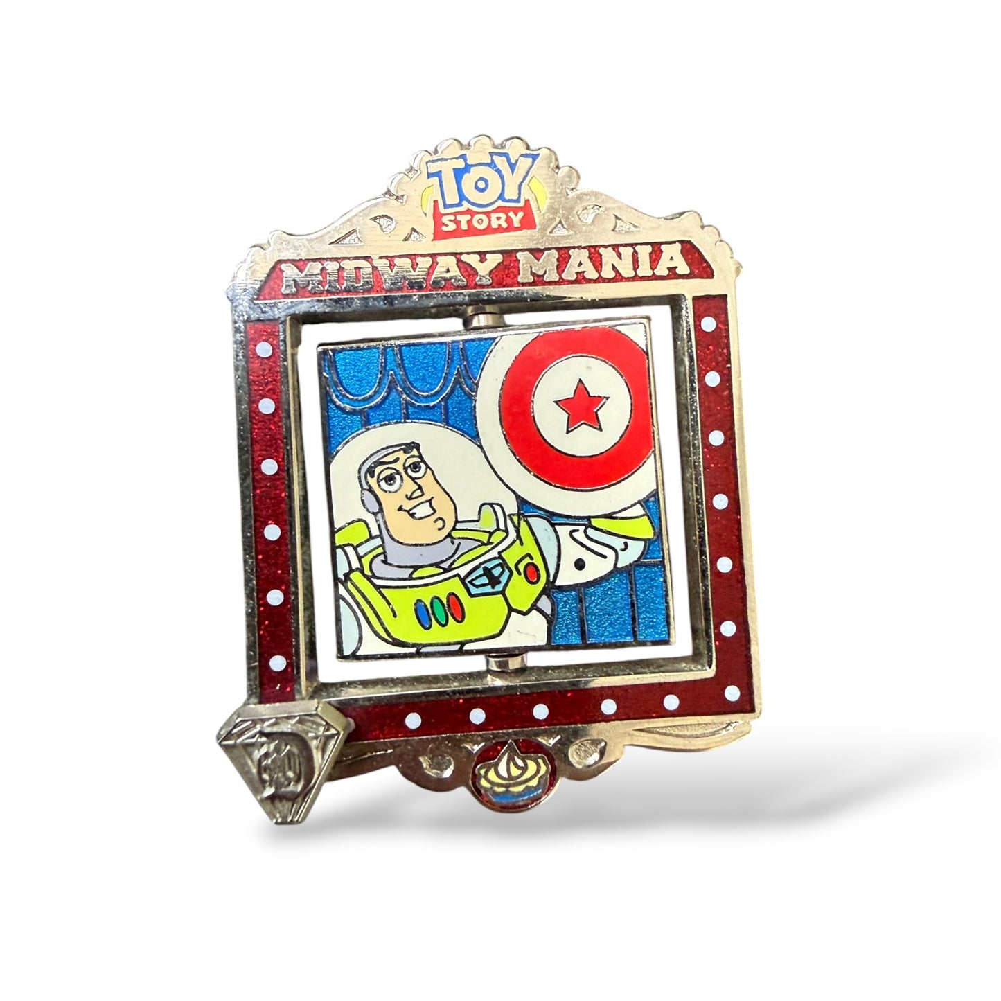DLR 60th Anniversary Diamond Decades Collection Toy Story Midway Mania Pin