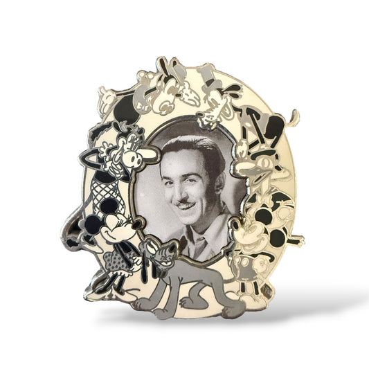 Disney Parks Walt Disney Vintage Characters Black and White Frame Pin