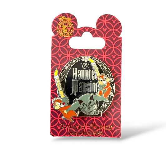 Disney Parks Chip n' Dale Gargoyle Candles Haunted Mansion Pin