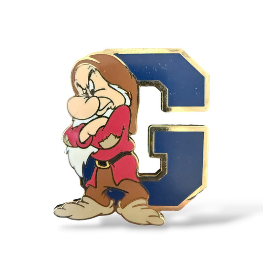 Jerry Leigh Angry Grumpy and Letter G Pin