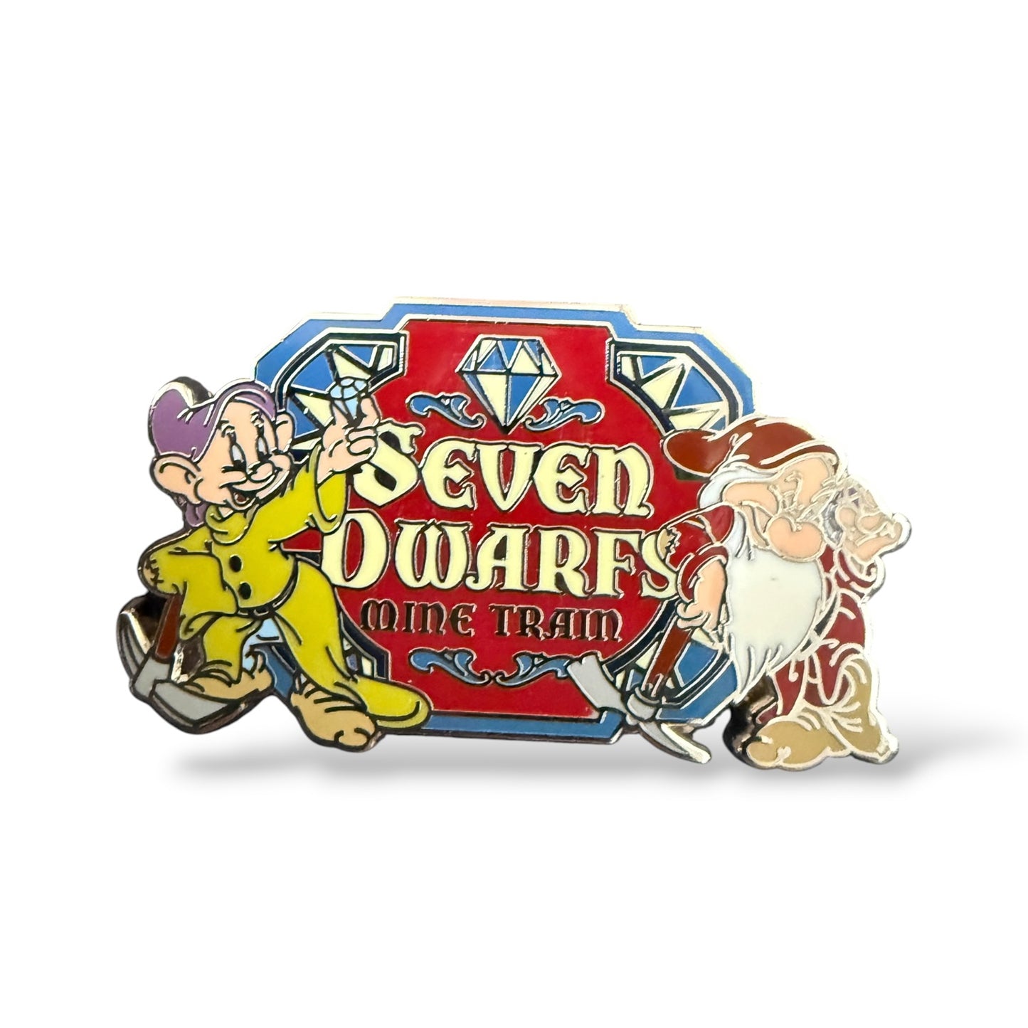 WDW Magic Kingdom 45th Anniversary Mystery Dopey and Grumpy Seven Dwarfs Mine Train Pin
