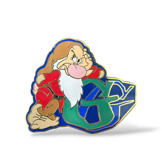 Disney Parks Grumpy Leaning on Letter G Pin