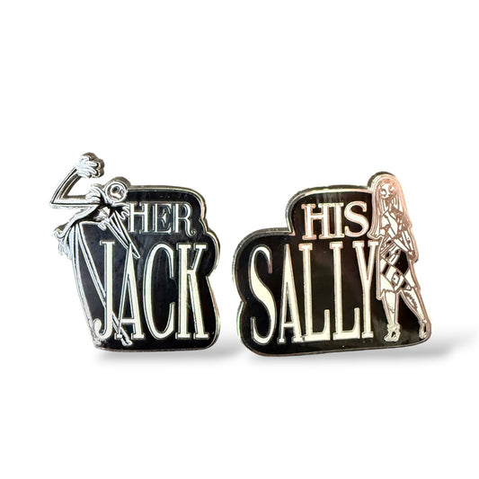 Disney Parks Her Jack His Sally Pin Set