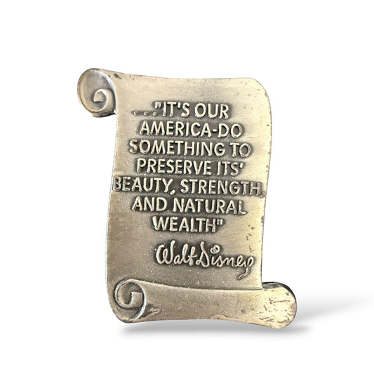 WDW It's Our America Walt Disney Scroll Pin