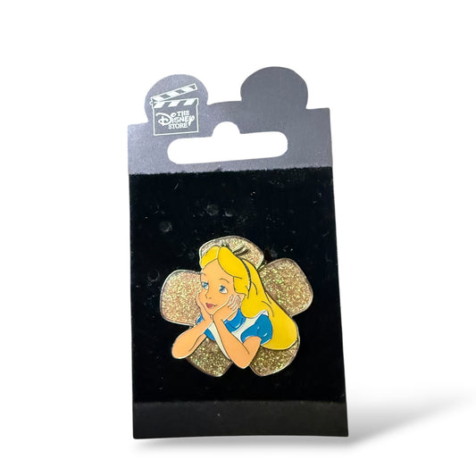 JDS Glitter Flower Alice in Wonderland Pin