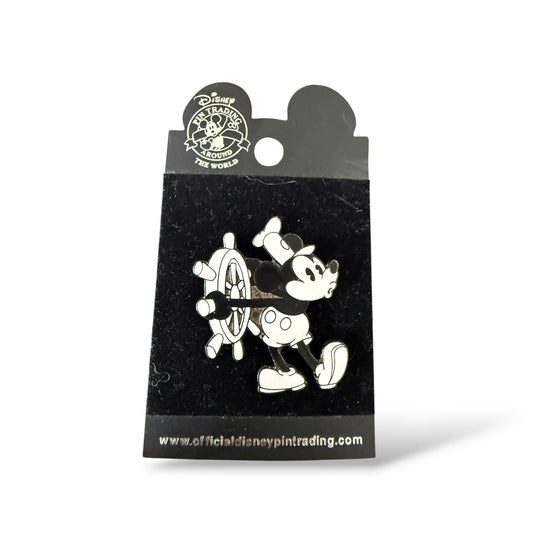 Disney Parks Whistling Steamboat Willie At Helm Pin