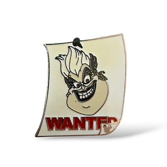 Cast Lanyard Villains Wanted Poster Ursula Hidden Mickey Pin